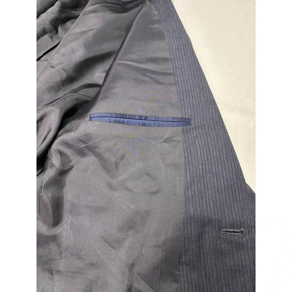 Hugo Boss The Grand Central Mens 44L Pinstripe  Grey 2 Button Suit‎ W38xL35